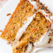 Carrot Cake Recipe from sallysbakingaddiction.com | Simple, moist, packed with flavor!