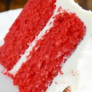Supremely damp and tasty Red Velvet Cake with cream-cheese frosting.