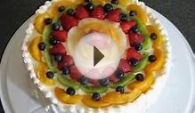 Fresh Fruits With Whipping Cream Filling Sponge Cake